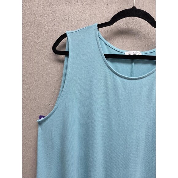 Moe & Arrow Dress Womens 3X Blue Sleeveless Tank Pockets Soft Stretchy Casual - Picture 2 of 10